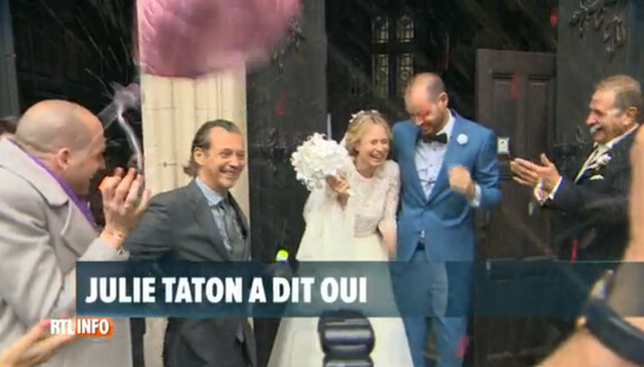 Julie Taton s'est mariée à Bruxelles, le samedi 2 mai 2015.