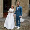 Mariage civil et religieux de Julie Taton et Harold Van Der Straten, à l'hôtel de ville de Bruxelles et à l'église Notre-Dame du Sablon, le 2 mai 2015.