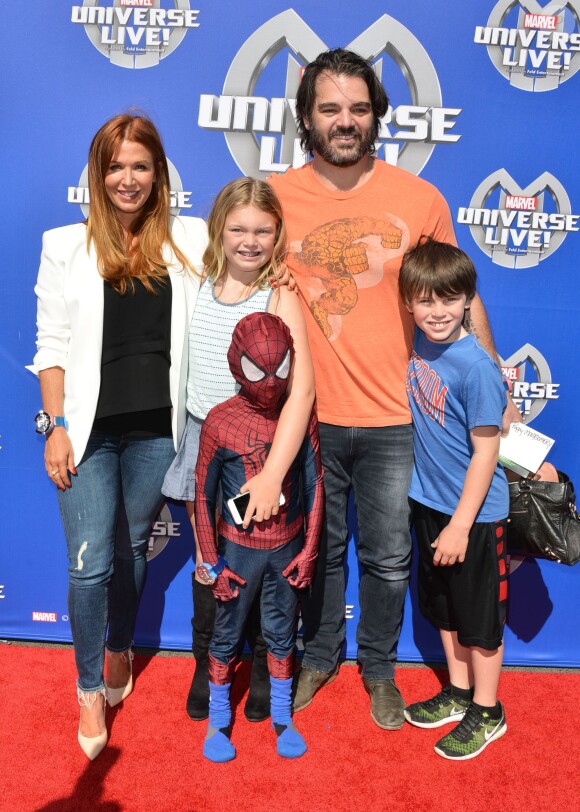 Poppy Montgomery, venue en famille, , à la soirée Marvel Universe LIVE! à Inglewood, le samedi 2 mai 2015.