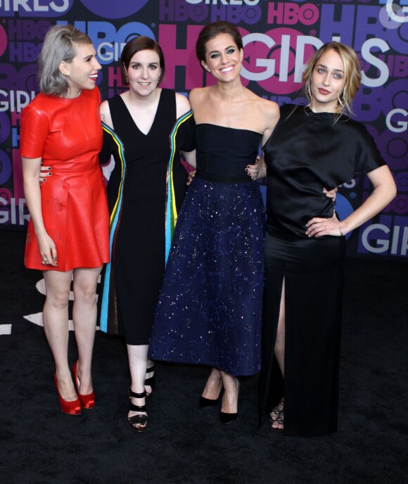 Zosia Mamet, Jemima Kirke, Lena Dunham, Allison Williams - Soirée de présentation de la saison 4 de la série "Girls" au Musée d'Histoire Naturelle à New York, le 5 janvier 2015.