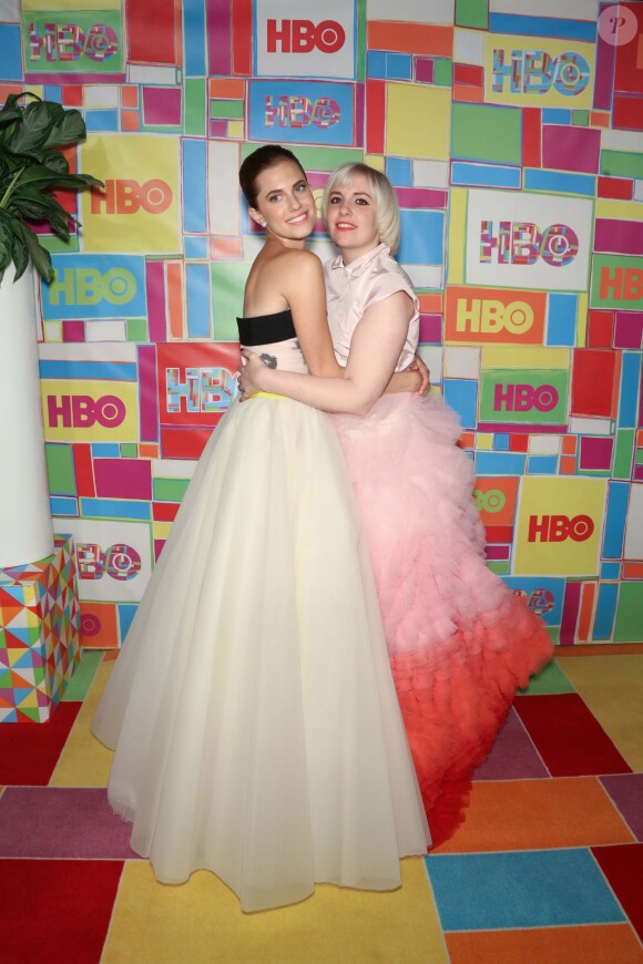 Lena Dunham et Allison Williams lors de la "HBO Emmy After party" à Los Angeles, le 25 août 2014.