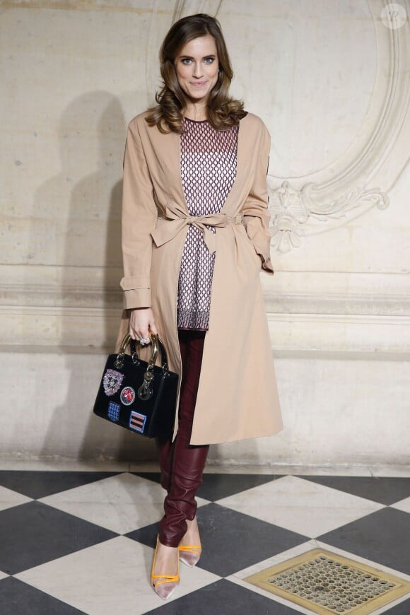 Allison Williams (habillee en Dior) - People au defile de mode Haute-Couture printemps-ete 2014 "Christian Dior" au musee Rodin a Paris. Le 20 janvier 2014
