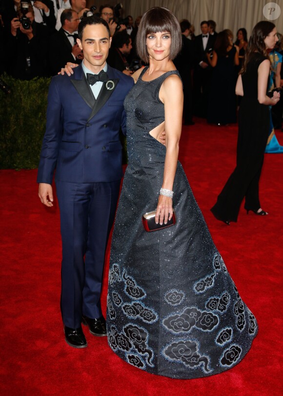 Zac Posen et Katie Holmes - Soirée Costume Institute Gala 2015 dit Met Ball au Metropolitan Museum of Art à New York, le 4 mai 2015