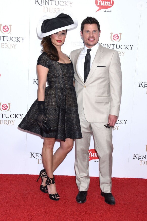 Vanessa Minnillo et Nick Lachey au Kentucky Derby de Louisville dans le Kentucky, le 2 mai 2015.
