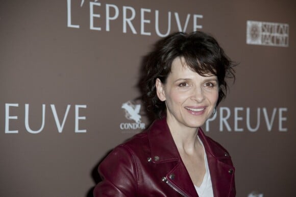Juliette Binoche à l'avant-première du film "L'épreuve" au cinéma UGC Ciné Cité des Halles à Paris, le 27 avril 2015. 