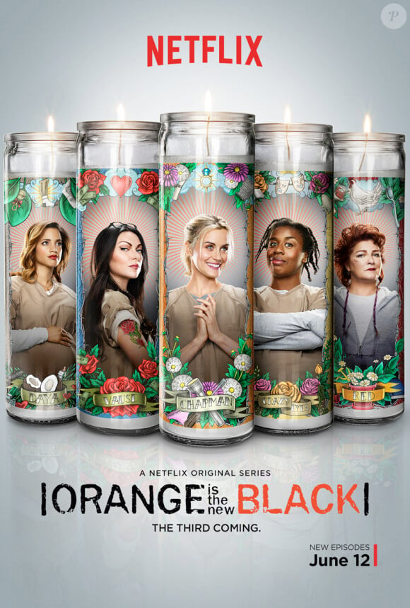 Poster promotionnel de la saison 3 de "Orange is the New Black" attendue le 12 juin 2015.
