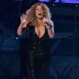  Mariah Carey ( robe Hervé L, Leroux) en concert au Caesars Palace à Las Vegas. Le 6 mai 2015 