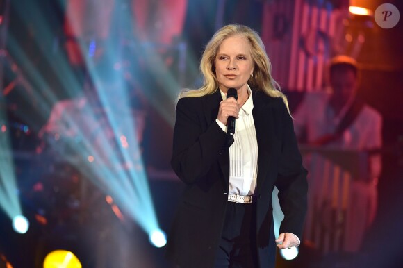 Exclusif - Sylvie Vartan - Enregistrement de l'émission "Les Années Bonheur" à La Plaine Saint-Denis le 3 mars 2015. 