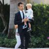 Exclusif - Fergie, son mari Josh Duhamel et leur fils Axl assistent au mariage de Forman Lauren et Angela Weaver à Boca Raton en Floride, le samedi 2 mai 2015.