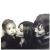 Kim Kardashian avec sa fille North et sa maman Kris Jenner, photo postée le 10 mai 2015