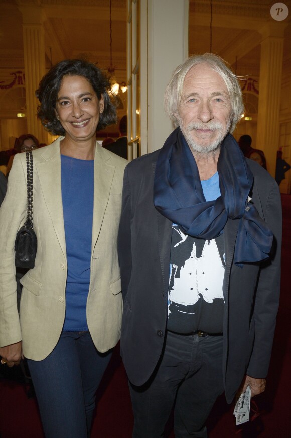 Pierre Richard et sa femme Ceyla Lacerda - Générale de la pièce "Open Space" au théâtre de Paris le 11 mai 2015.
