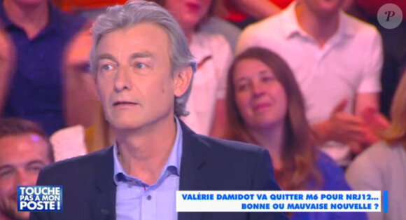Valérie Damidot - Son choix de quitter M6 pour la chaîne NRJ12 très critiqué par les chroniqueurs de Touche pas à mon poste (D8), Gilles Verdez et Caroline Ithurbide. Le 11 mai 2015.