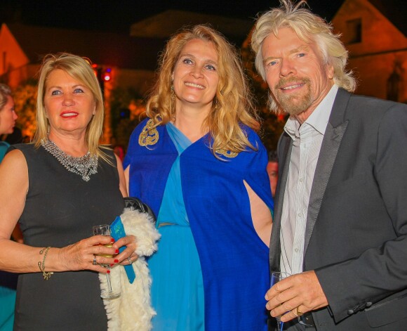 Exclusif - Sir Richard Branson et son épouse Joan Templeman-Branson (en robe noire) - Dîner de Gala British Polo Day au Dar Soukkar de Marrakech au profit de la Fondation Eve Branson le 25 avril 2015.