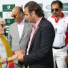 Exclusif - Eve Branson et Amar Abdelhadi, PDG du Jnan Amar Polo Resort - British Polo Day au Jnan Amar Polo Club à Marrakech au profit de la Fondation Eve Branson le 25 avril 2015.