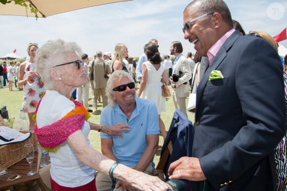 Exclusif - Sir Richard Branson et sa mère Eve Branson - British Polo Day au Jnan Amar Polo Club à Marrakech au profit de la Fondation Eve Branson le 25 avril 2015.