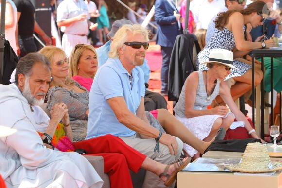 Exclusif - Eve Branson, Sir Richard Branson, Lindy Brockway ( soeur de Sir Richard Branson) et Joan Templeman-Branson (femme de Sir Richard Branson) - British Polo Day au Jnan Amar Polo Club à Marrakech au profit de la Fondation Eve Branson le 25 avril 2015.