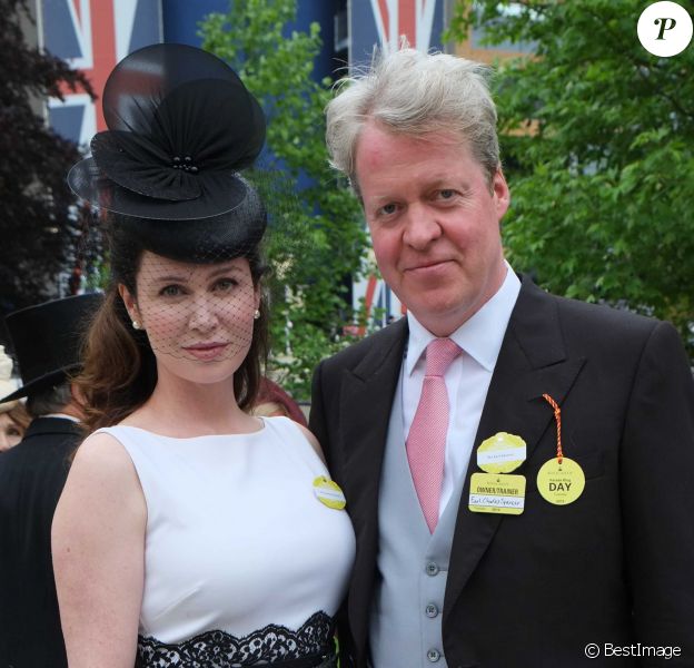 Charles Spencer, frère de Lady Di, et son épouse Karen, en juin 2013 lors du Royal Ascot.