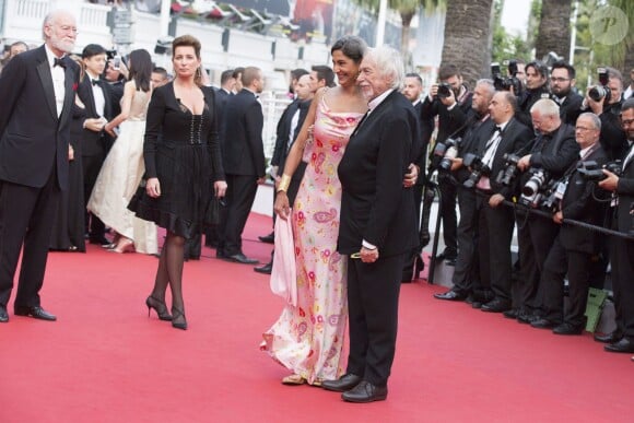 Nicolas Seydoux, sa fille Sidonie Dumas, Pierre Richard et sa femme Ceyla Lacerda - Montée des marches du film "Mad Max : Fury Road" lors du 68e Festival International du Film de Cannes le 14 mai 2015