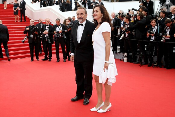 Antoine Duléry et sa femme Pascale Pouzadoux - Montée des marches du film "Mad Max : Fury Road" lors du 68e Festival International du Film de Cannes le 14 mai 2015