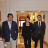 Exclusif - Michelle Rodriguez et Haig Avakian et Mohammed al Turki - Soirée Swarovski et Hollywood Reporter à l'Intercontinental Carlton lors du 68e festival de Cannes le 14 mai 2015. 