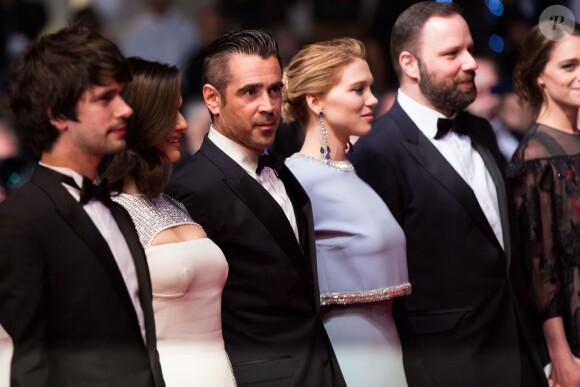 Ben Whishaw, Rachel Weisz, Colin Farrell, Léa Seydoux, Yorgos Lanthimos - Montée des marches du film "The Lobster" lors du 68e Festival International du Film de Cannes, le 15 mai 2015.