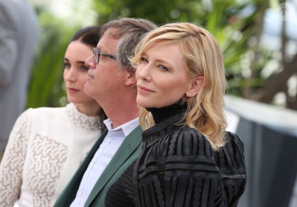 Rooney Mara, Todd Haynes et Cate Blanchett - Photocall du film "Carol" lors du 68e Festival International du Film de Cannes le 17 mai 2015