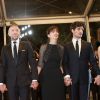Louis Garrel, Maiwenn Le Besco, Vincent Cassel - Montée des marches du film "Mon Roi" lors du 68e Festival International du Film de Cannes, le 17 mai 2015.