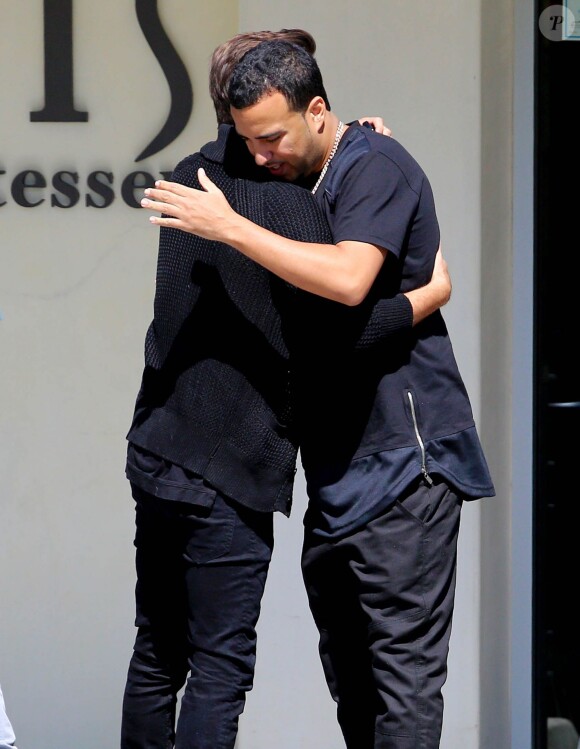 French Montana et Scott Disick à Calabasas, Los Angeles, le 2 avril 2015.