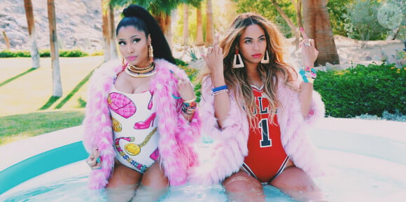 Beyoncé et Nicki Minaj dans les coulisses du tournage du clip de "Feeling Myself".
