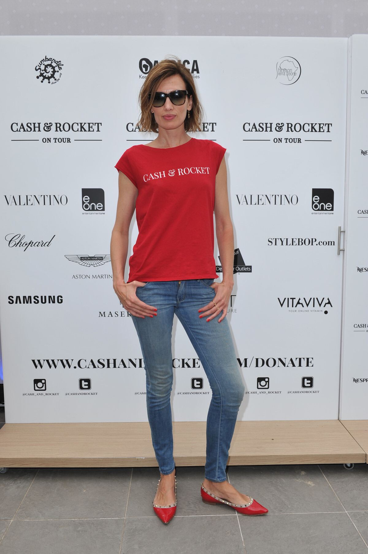 Photo Nieves Alvarez arrive Cannes tape finale de la course