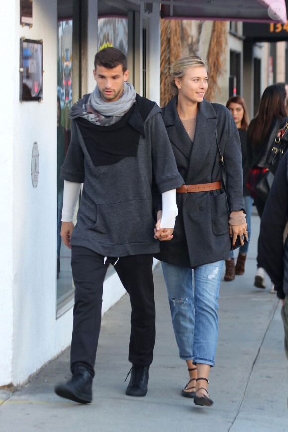 Maria Sharapova et Grigor Dimitrov à Venice, Los Angeles, le 21 décembre 2014