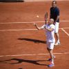 Guy Forget et Cédric Pioline lors du Kid's Day à Roland-Garros le 23 mai 2015 à Paris