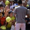 Novak Djokovic lors du Kid's Day à Roland-Garros le 23 mai 2015 à Paris