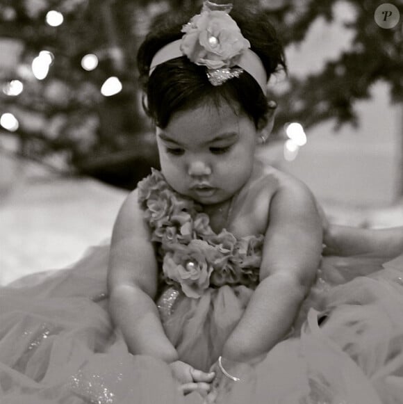 Luna Yaffa, 1 an, fille de Booba (Elie Yaffa) et Patricia Cerqueira. Photo publiée le 14 mars 2015.