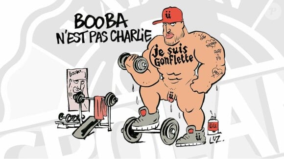 Suite aux propos de Booba, le dessinateur a caricaturé le rappeur. L'oeuvre a été dévoilée dans l'émission Groland diffusée le samedi 18 avril.