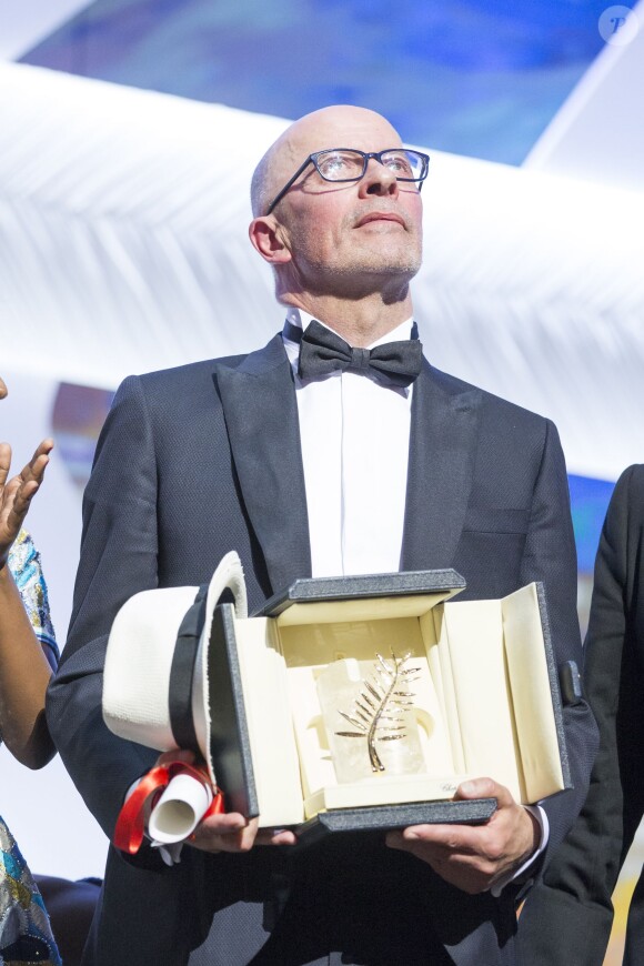 Jacques Audiard (Palme d'Or pour le film "Dheepan") - Cérémonie de clôture du 68e Festival International du film de Cannes, le 24 mai 2015.
