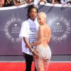 Wiz Khalifa et sa femme Amber Rose - Cérémonie des MTV Video Music Awards à Inglewood. Le 24 août 2014  