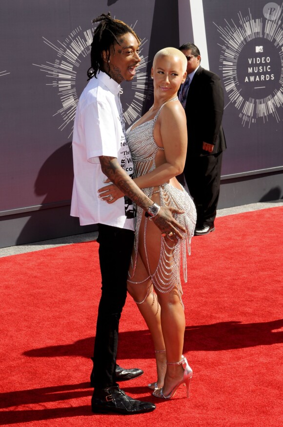 Wiz Khalifa et sa femme Amber Rose - Cérémonie des MTV Video Music Awards à Inglewood, le 24 août 2014 