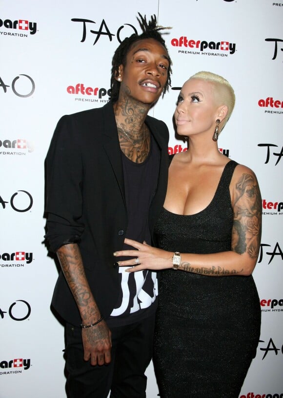 Wiz Khalifa et Amber Rose a la soiree "The Wiz Of TAO Halloween Spectacular" a Las Vegas le 31 octobre 2013.  