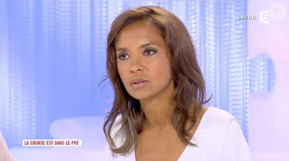 Karine Le Marchand évoque sa fille et le fait d'être mère dans Les Maternelles sur France 5. Le 28 mai 2015.