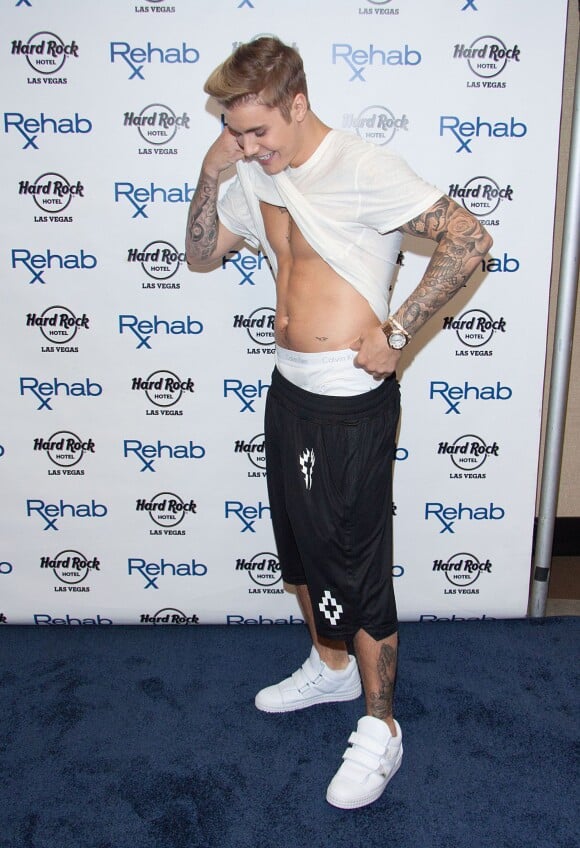 Justin Bieber à la soirée "Mayweather Vs. Pacquiao" à Las vegas, le 2 mai 2015  