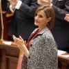 La reine Letizia d'Espagne - Le couple royal d'Espagne a été reçu par le président de l'Assemblée Nationale à l'Hôtel de Lassay, avant de se rendre dans l'hémicycle, où le roi d'Espagne a prononcé un discours. le 3 juin 2015  The King and the Queen of Spain arriving at the National Assembly in Paris. On june 3rd 201503/06/2015 - 