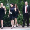 Jessica Simpson, enceinte, sa soeur Ashlee et sa mere Tina assistent au mariage d'une amie a Pacific Palisades, le 13 avril 2013. 
