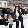 Angelina Jolie et ses enfants Maddox, Pax et Zahara à Manhattan le 4 octobre 2008