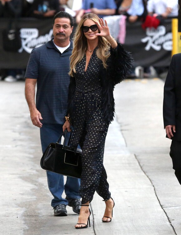 Elle Macpherson arrive à l'émission "Jimmy Kimmel Live!" à Hollywood, le 28 janvier 2015