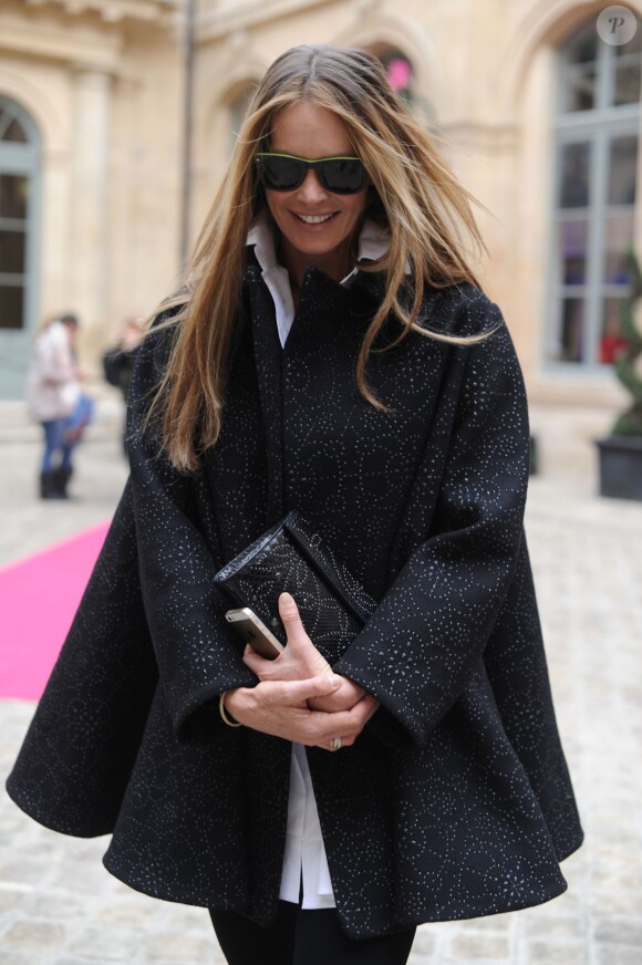 Elle Macpherson - Arrivee des people au defile Schiaparelli Haute Couture Printemps/Ete 2014 a Paris, le 20 janvier 2014.