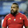 Mathieu Bastareaud au Stade de France à Paris en février 2015. 