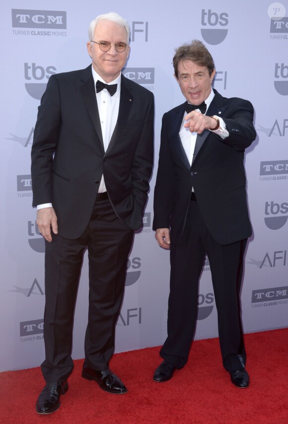 Steve Martin et Martin Short - L'American Film Institute (AFI) remet le Life Achievement Award lors d'un gala en l'honneur de Steve Martin à Los Angeles le 4 juin 2015