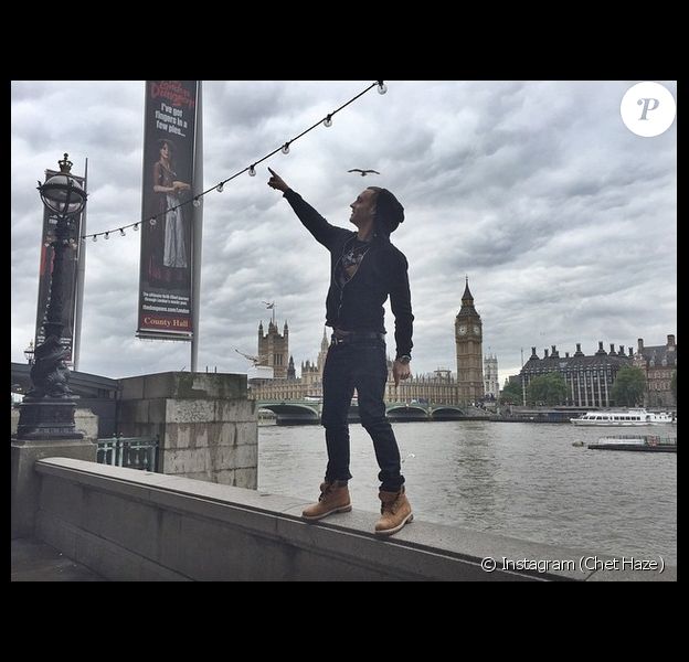 Chet Haze de retour sur Instagram après s'être fait supprimer son comptep pour ses propos autour du n-word. Photo postée le 4 juin 2015 à Londres.