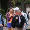 Exclusif - Ana Ivanovic et Bastian Schweinsteiger à Roland-Garros le 28 mai 2015. La tenniswoman a pu compter sur le soutien de son chéri, célèbre footballeur allemand, lequel a même pris des cours de tennis, mais aussi sur toute sa tendresse...